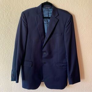 Ermenegildo Zegna Wool Blend Blazer Size 40 Navy Midnight Blue Made In Italy
